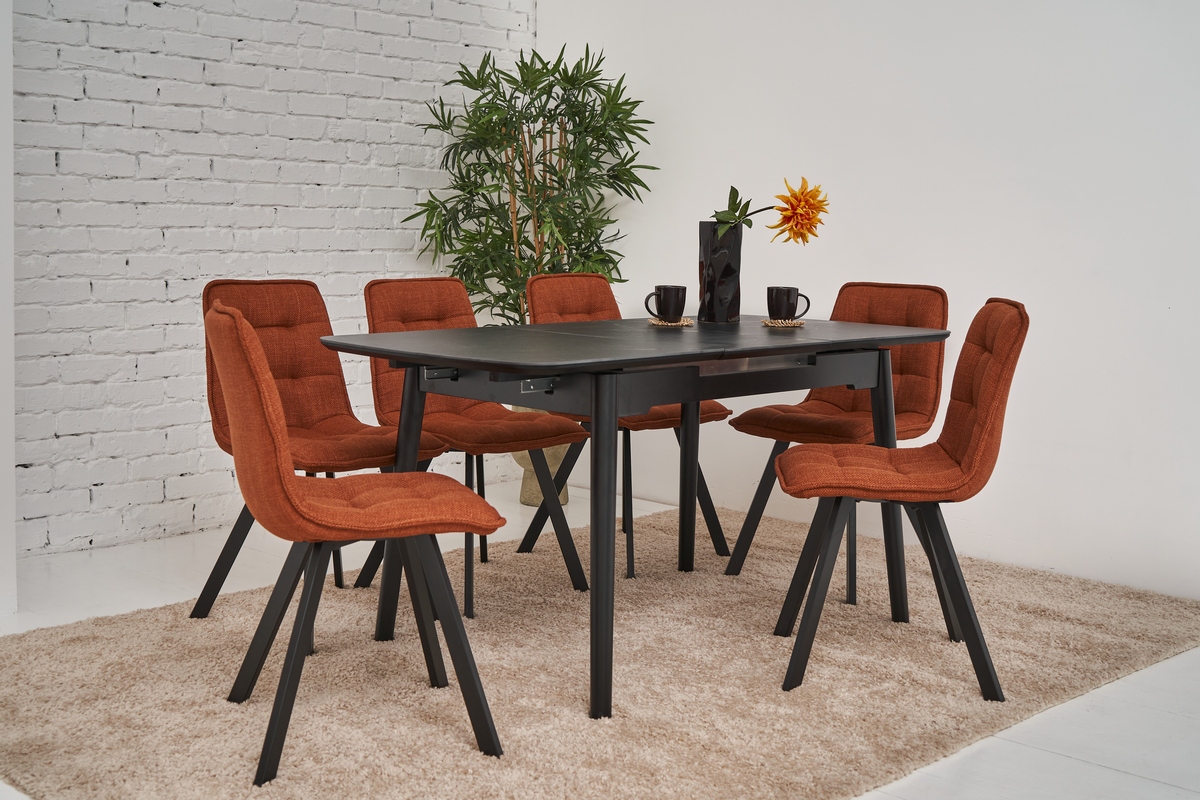 Керамічний стіл  TM-76 чорний онікс + чорний 3