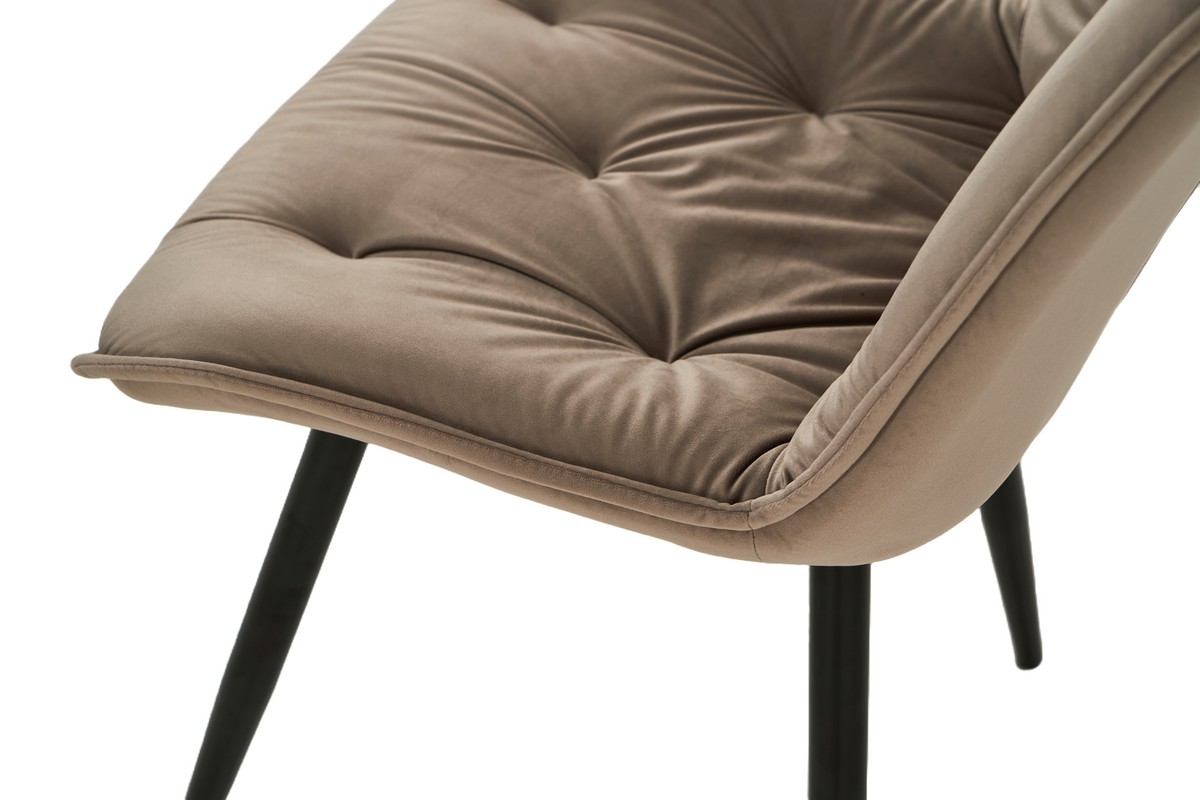 Стілець M-48 капучино велюр + чорний 8