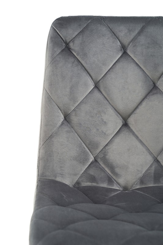 Стілець N-41 світло-сірий велюр + білий 7