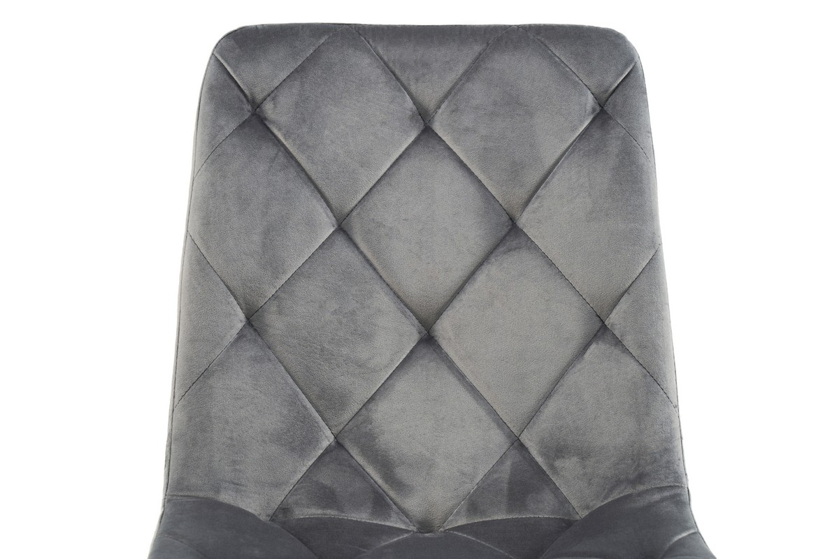 Стілець N-41 світло-сірий велюр + білий 6