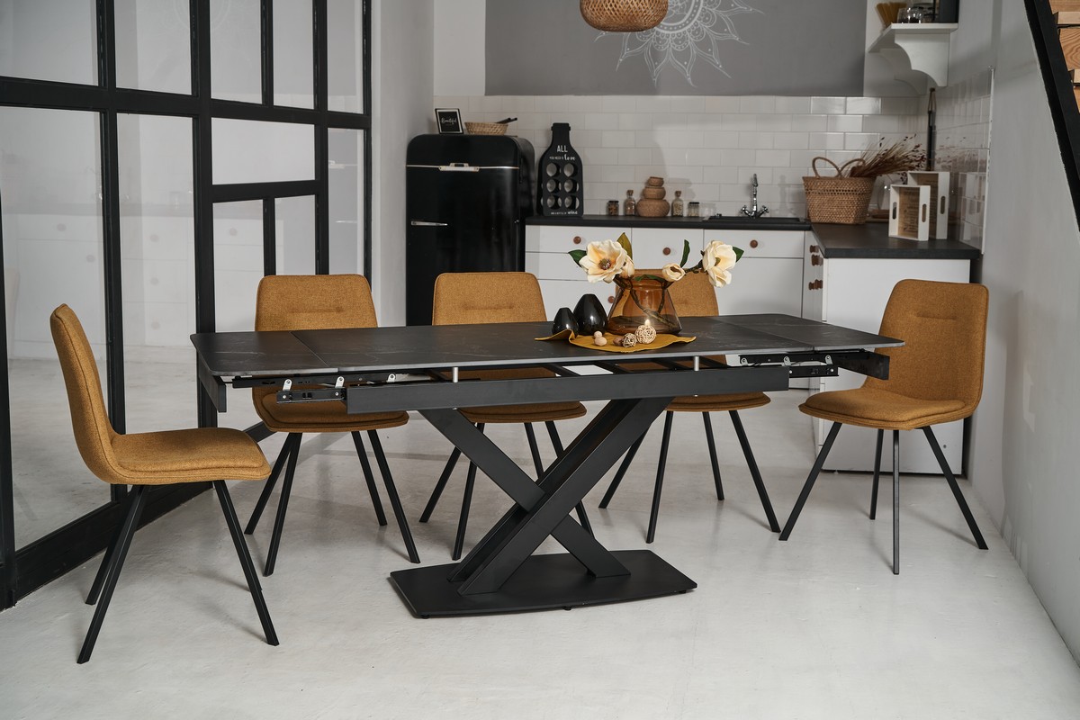 Стілець M-71 гірчичний + чорний 10