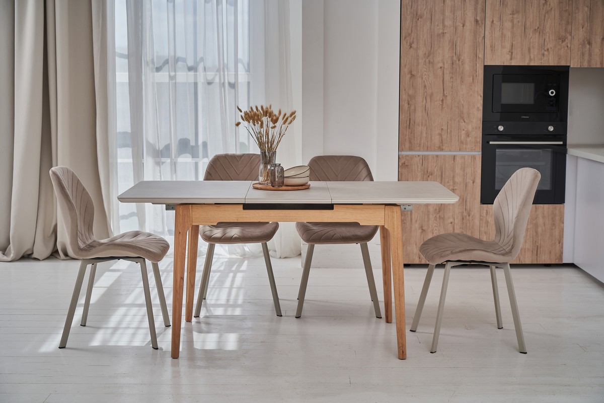 Стілець N-54 капучино велюр + капучино 10