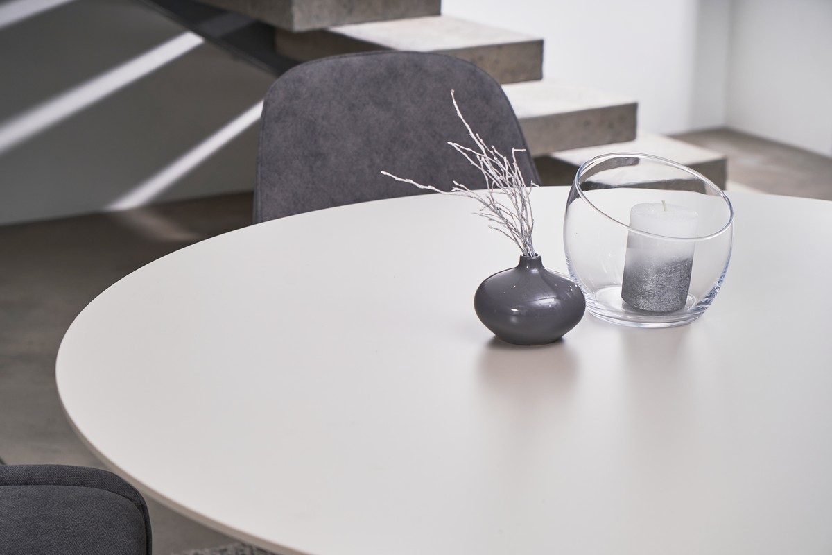 Стіл круглий поліуретановий МДФ TM-200 теплий пісок 3