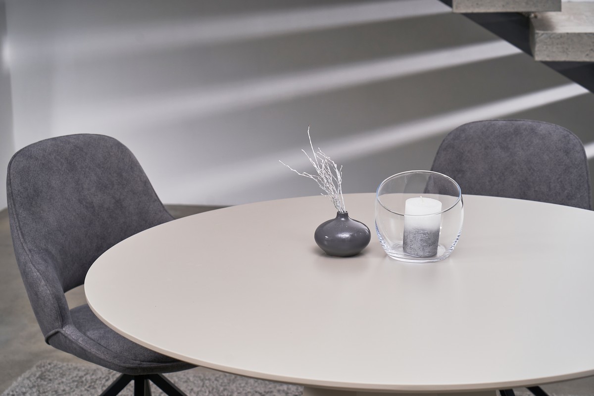 Стіл круглий поліуретановий МДФ TM-200 теплий пісок 4