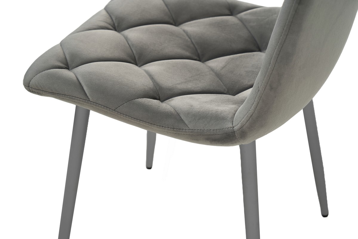 Стілець N-41 темно-сірий велюр + сірий 7