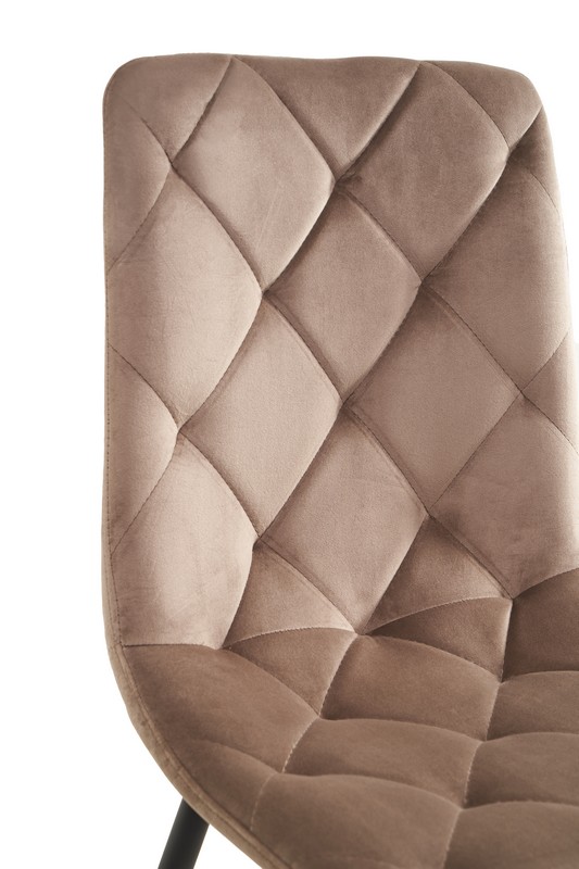 Стілець N-41 капучино велюр + чорний 8