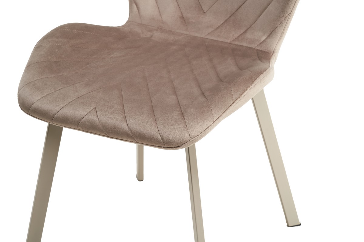 Стілець N-54 капучино велюр + капучино 8