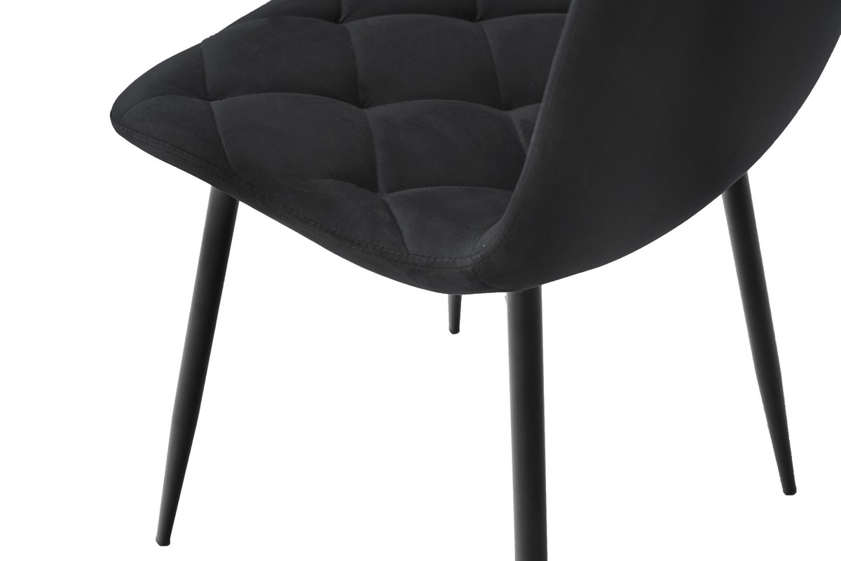 Стілець N-41 чорний велюр + чорний 9
