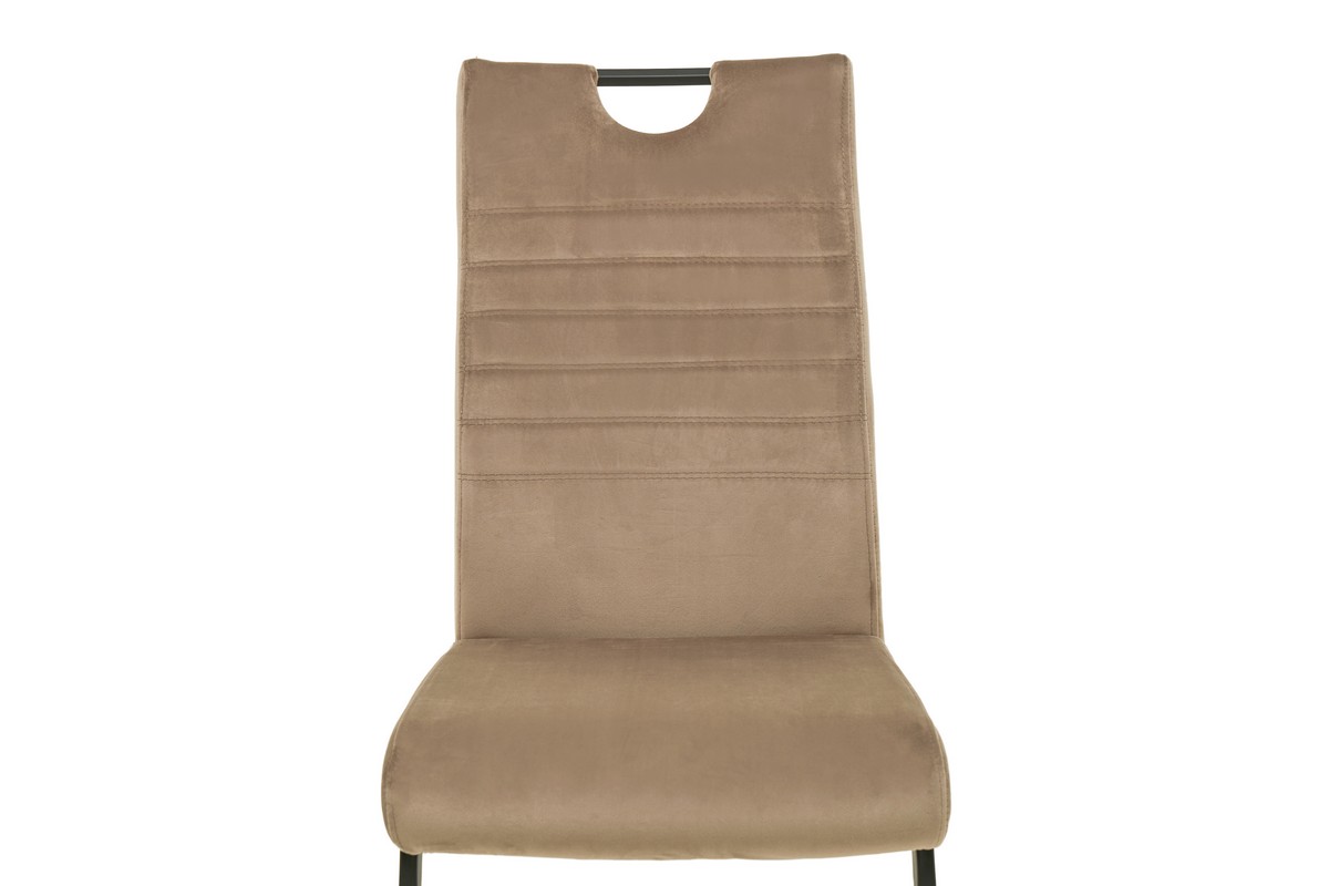 Стілець S-121 капучино велюр + чорний 6