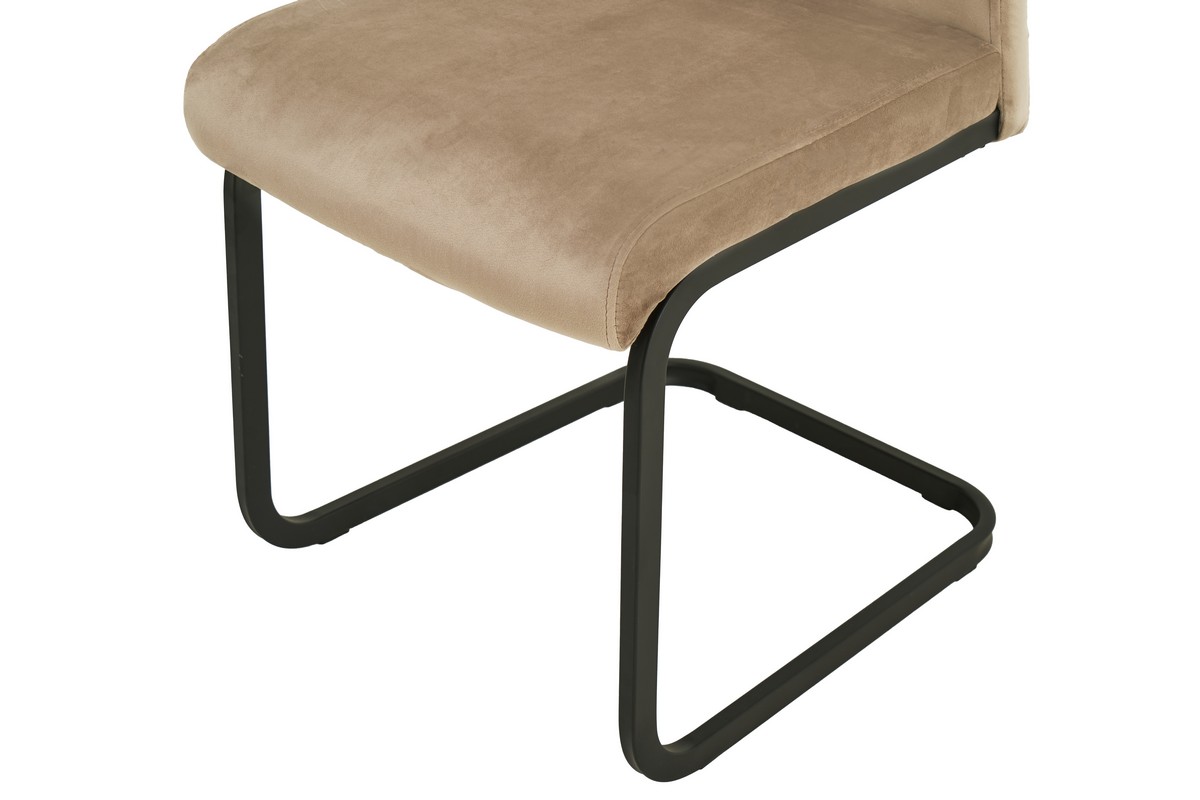 Стілець S-121 капучино велюр + чорний 9