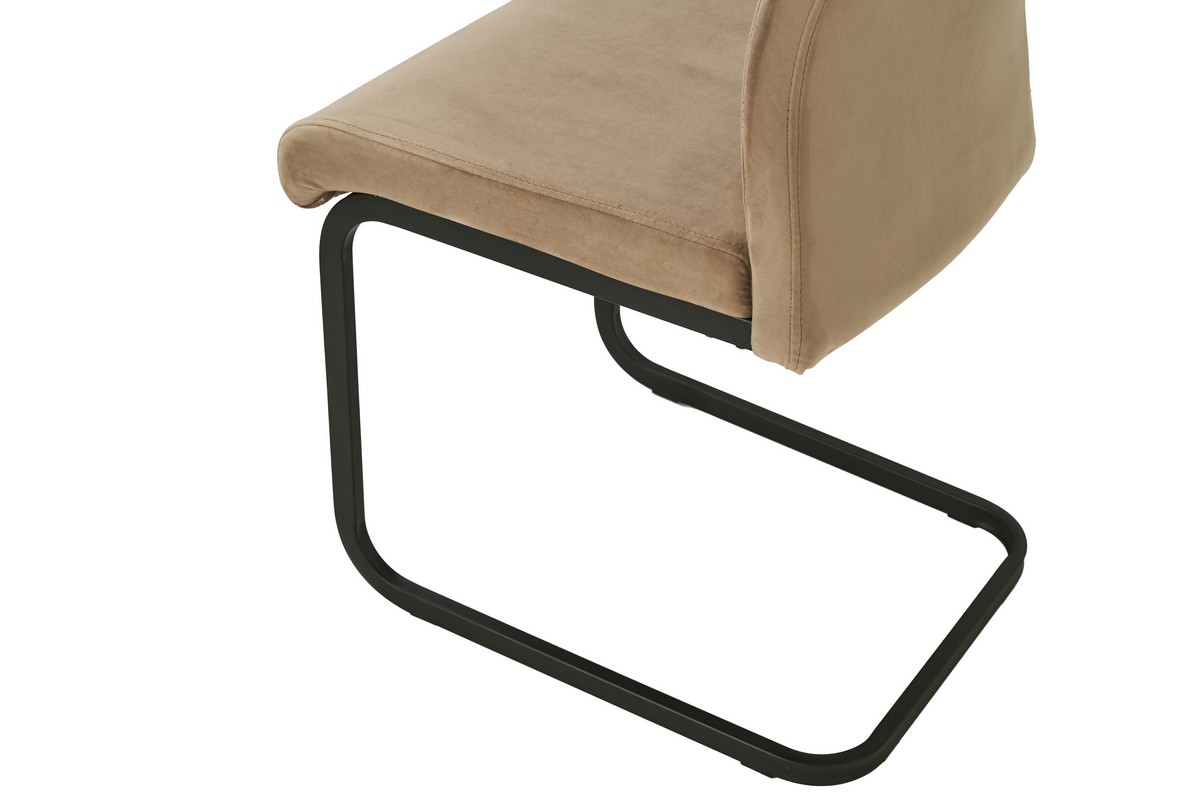 Стілець S-121 капучино велюр + чорний 10