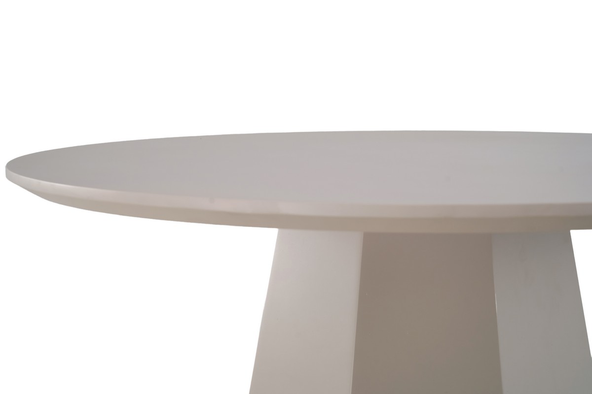 Стіл круглий поліуретановий МДФ TM-200 теплий пісок 10