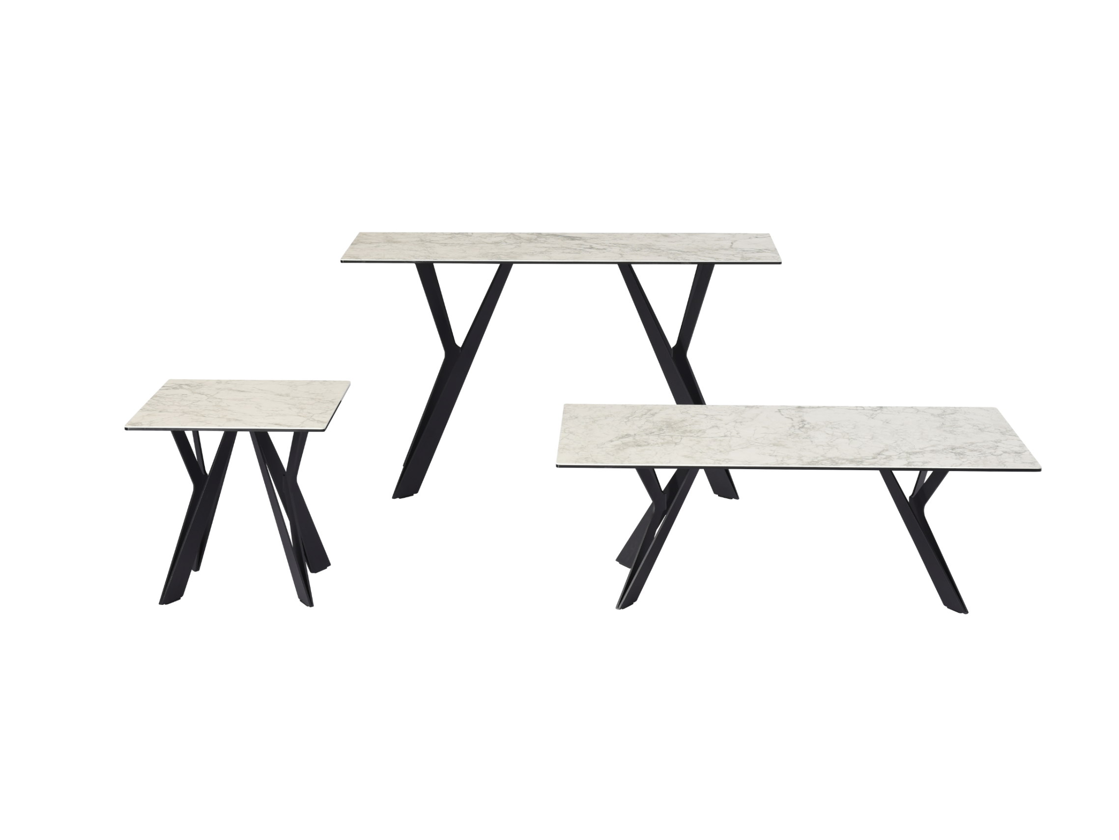 Консоль "Тео" б'янко карарра + чорний 4