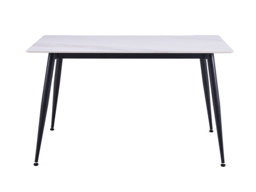 Обідній керамічний стіл TM-100 олімпо вайт + чорний 5