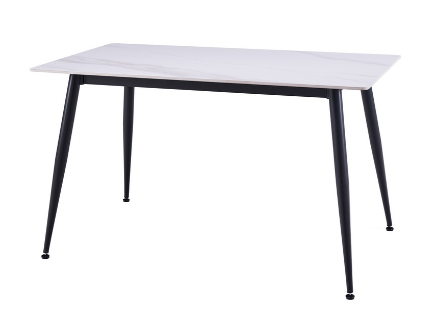 Обідній керамічний стіл TM-100 олімпо вайт + чорний 6