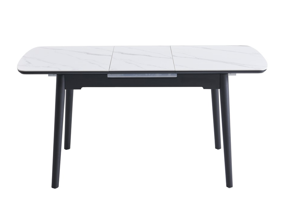 Керамічний стіл TM-76 білий мармур + чорний 6