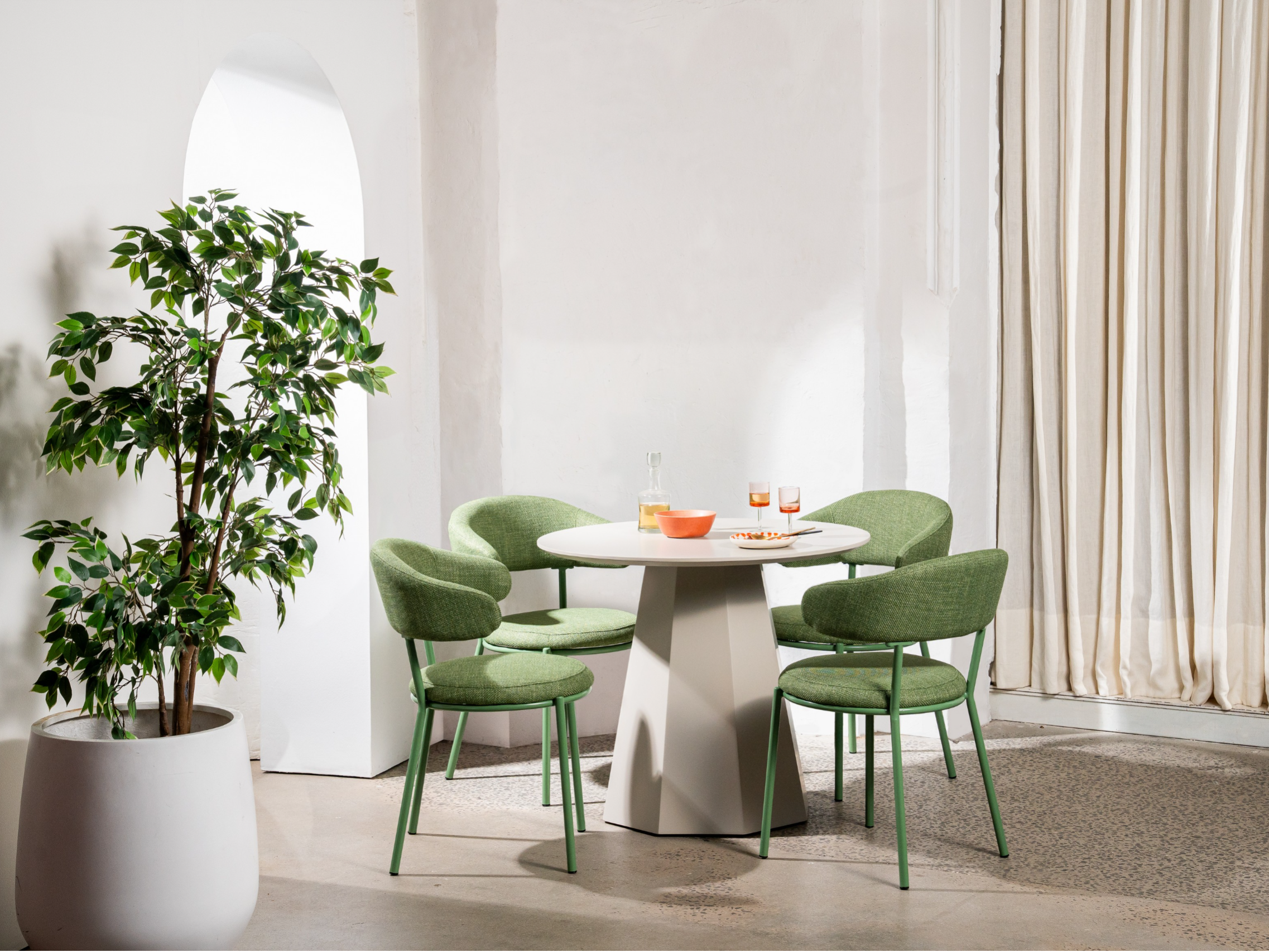 Стіл круглий поліуретановий МДФ TM-200-1 теплий пісок