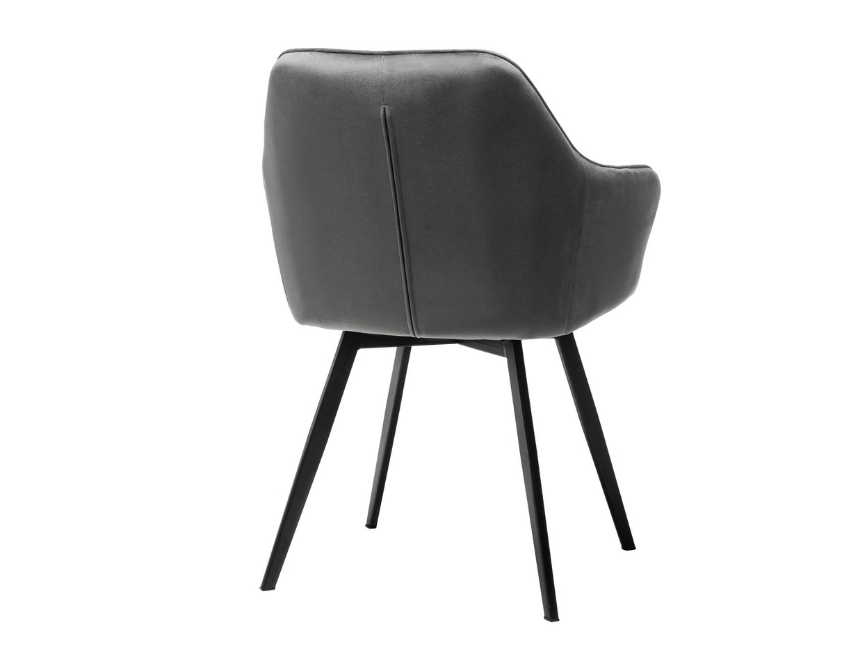Стілець поворотний R-63 сірий + чорний 3