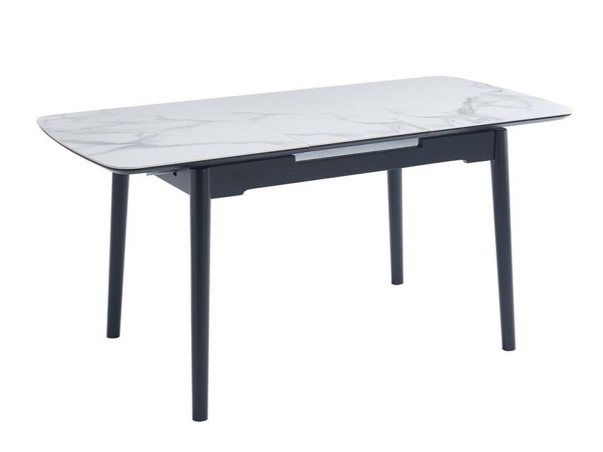 Керамічний стіл TM-87 білий мармур + чорний 6