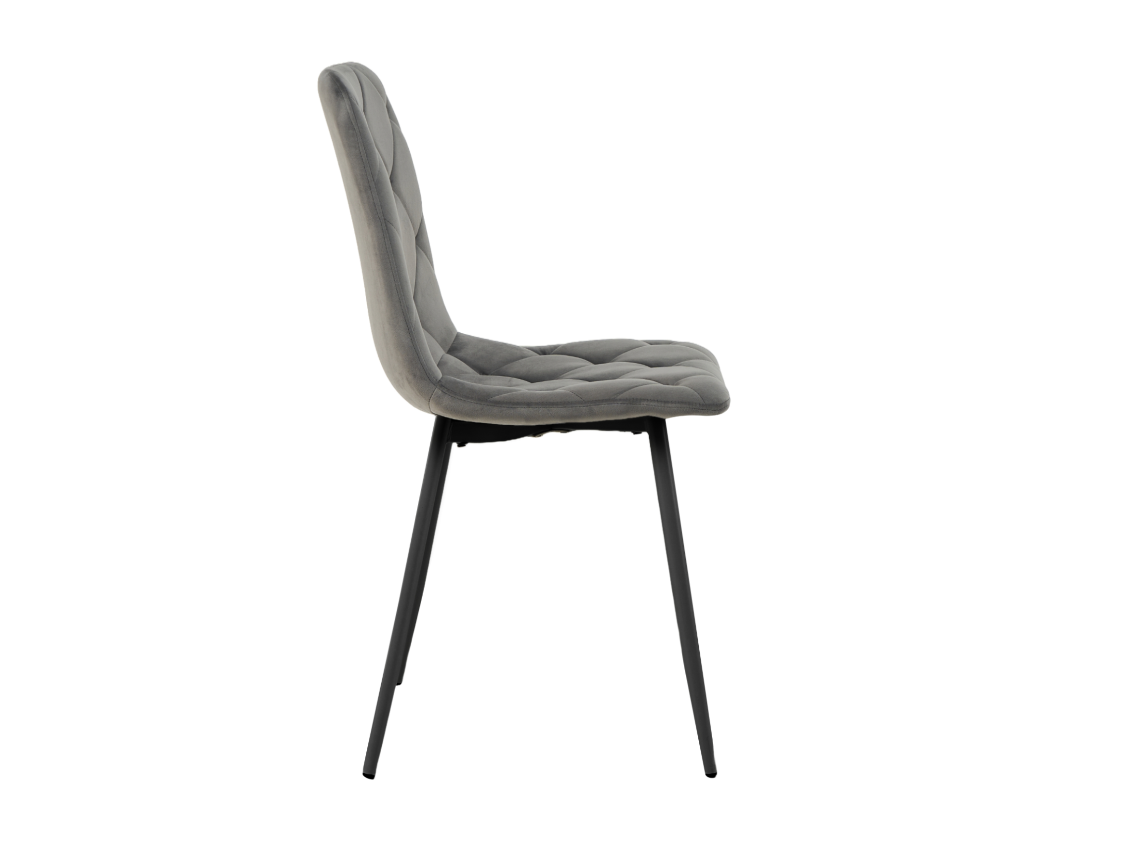 Стілець N-41 темно-сірий велюр + чорний 2