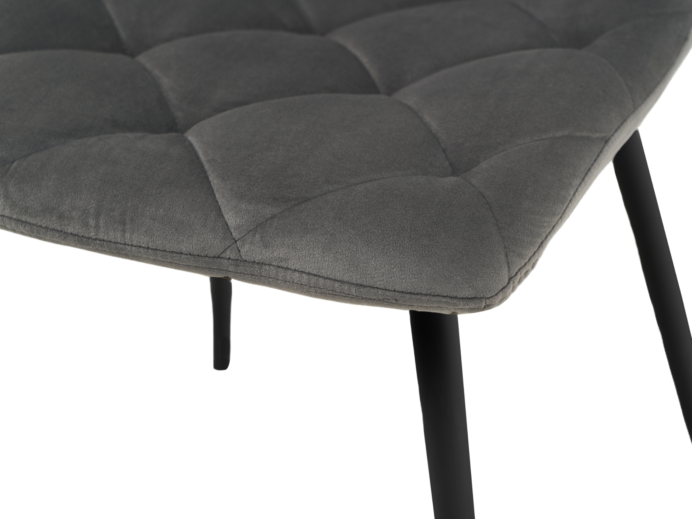Стілець N-41 темно-сірий велюр + чорний 6