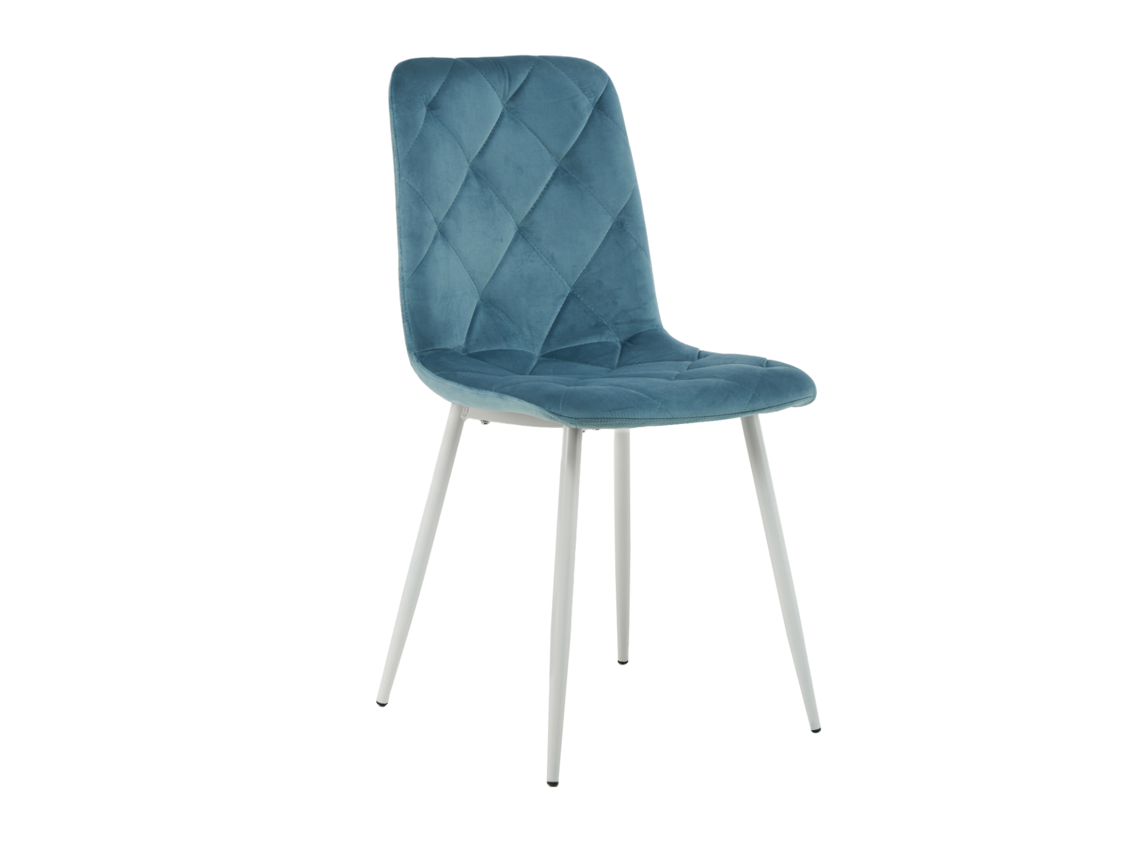 Стілець N-41 блакитний топаз велюр + білий