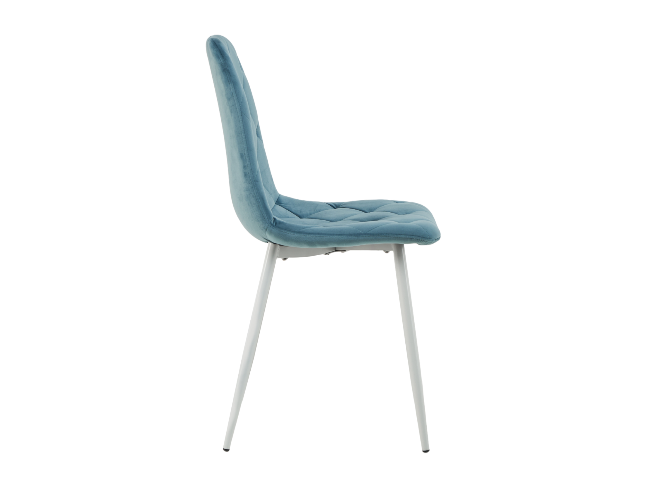 Стілець N-41 блакитний топаз велюр + білий 2