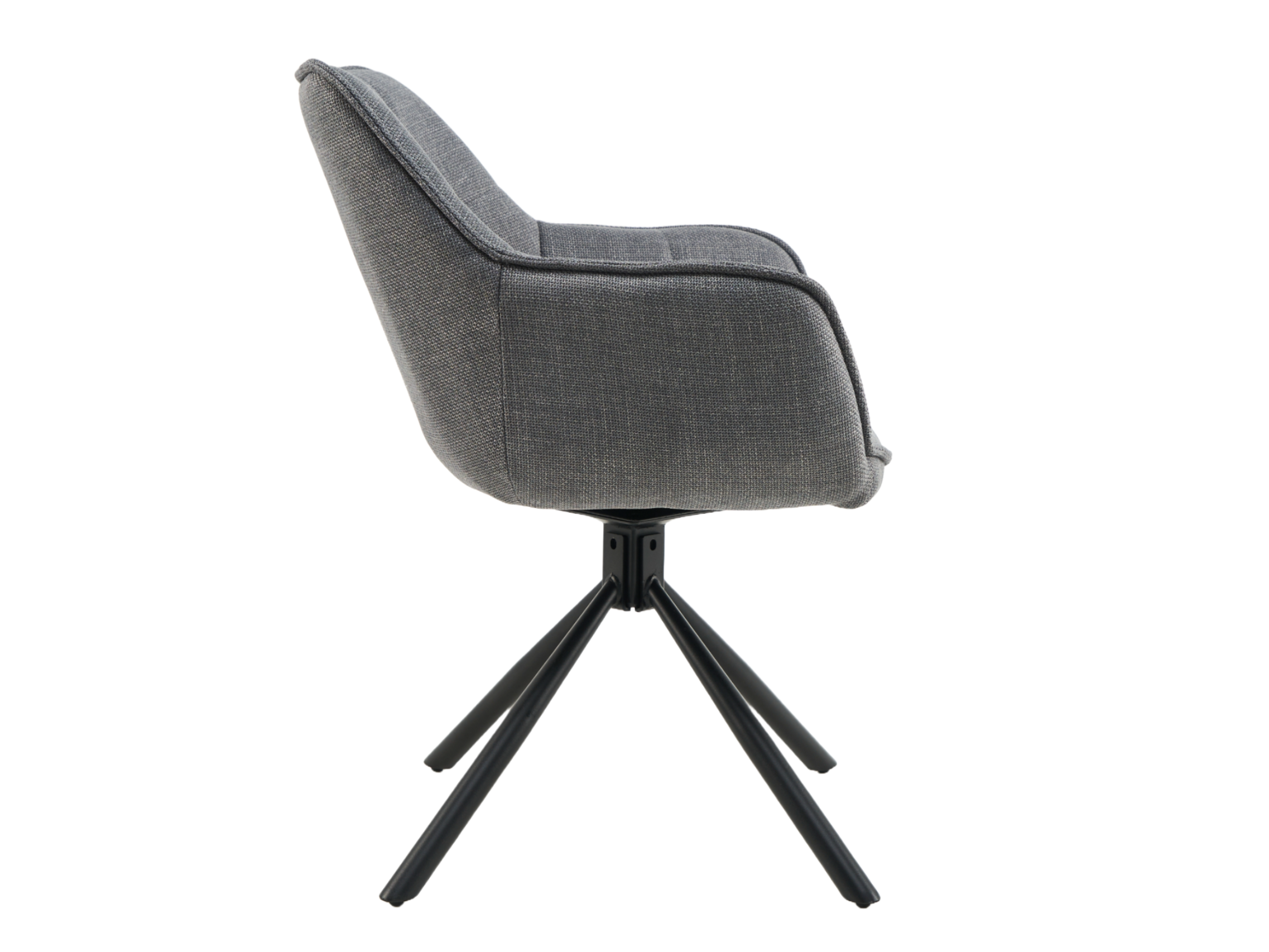 Стілець поворотний R-69 сірий + чорний 2