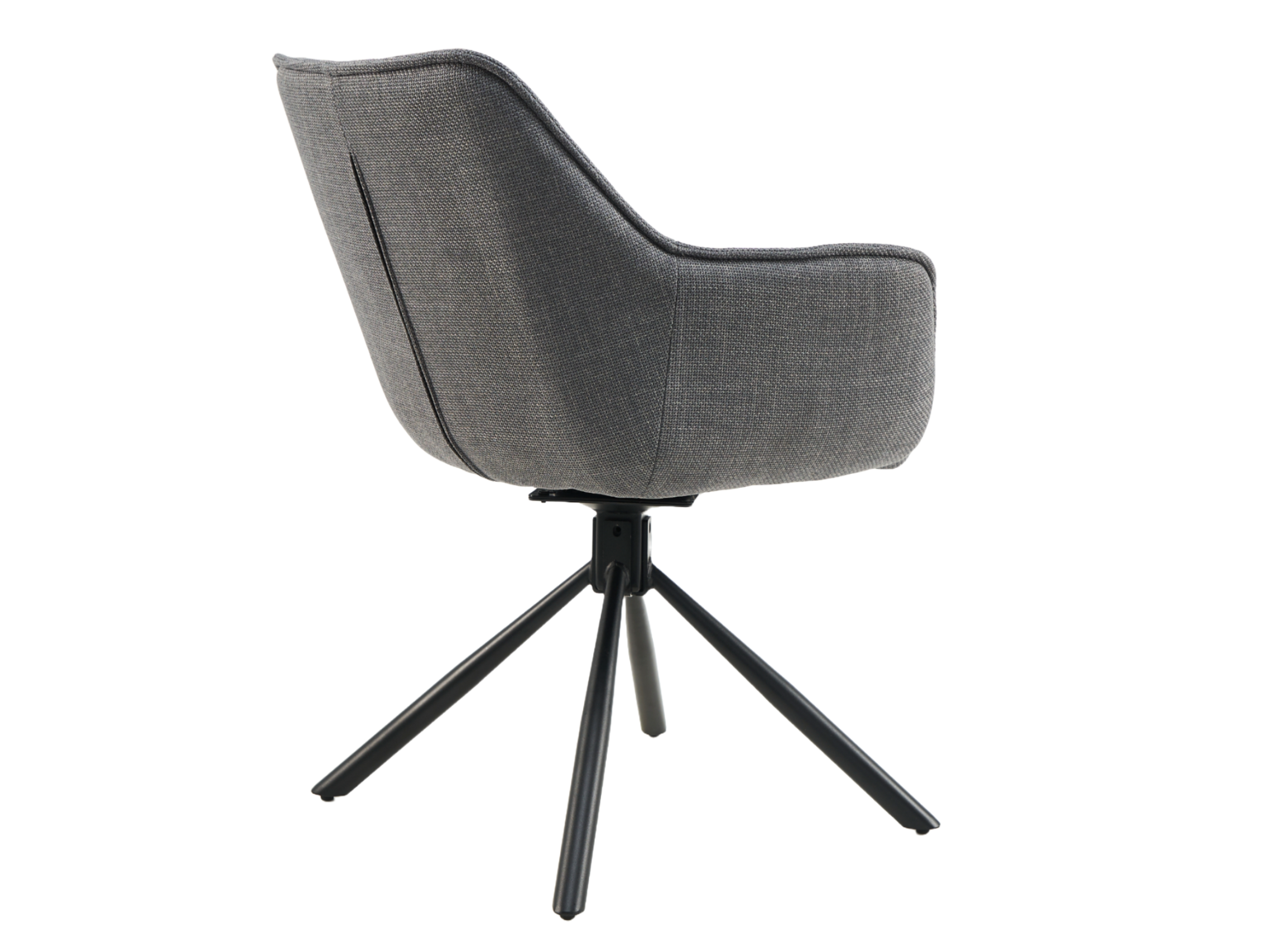 Стілець поворотний R-69 сірий + чорний 3