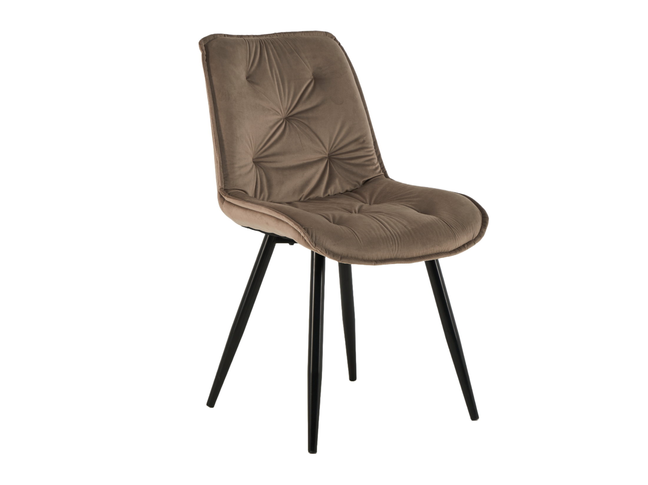 Стілець M-48 капучино велюр + чорний