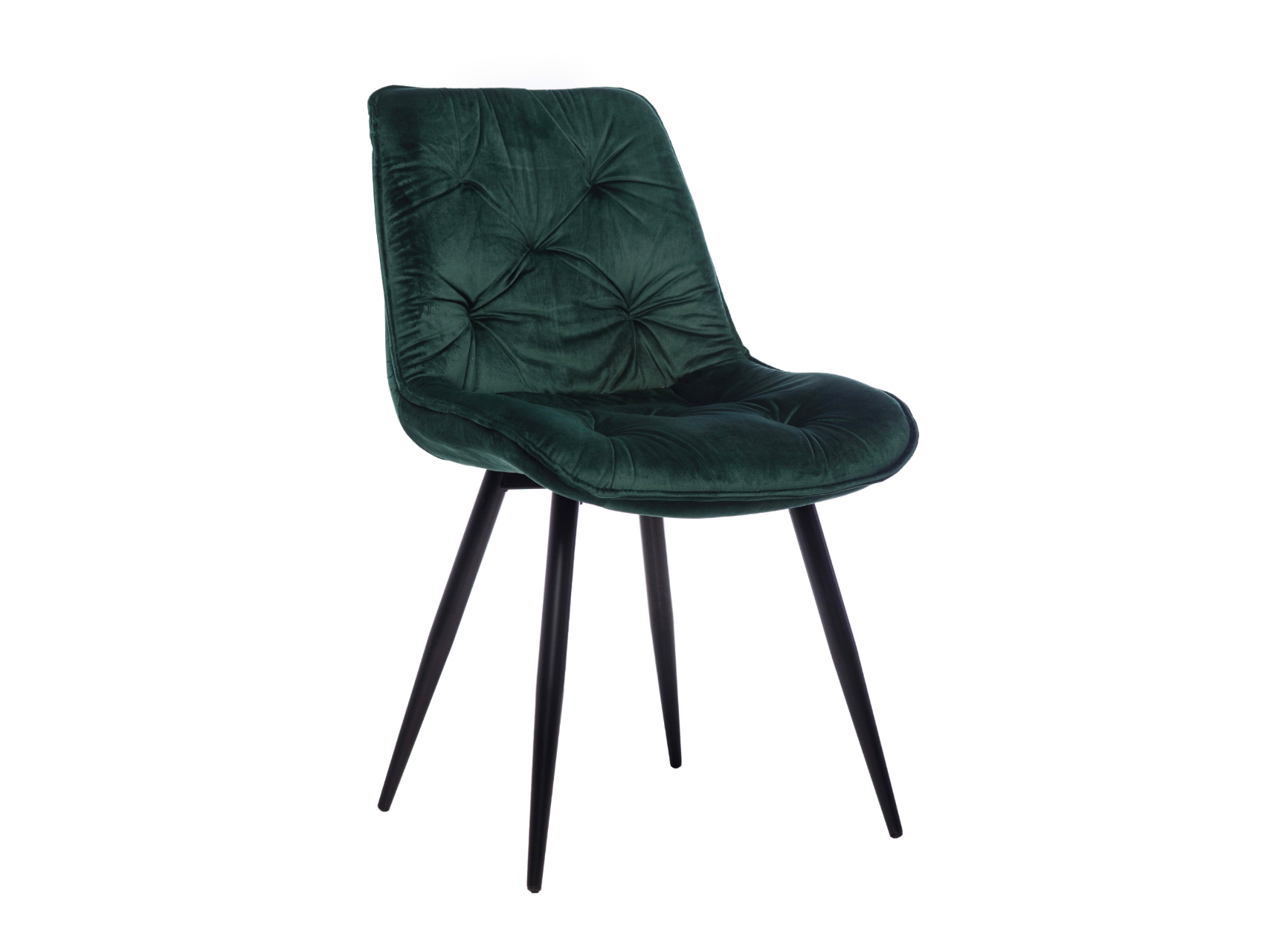 Стілець M-48 смарагдовий велюр + чорний