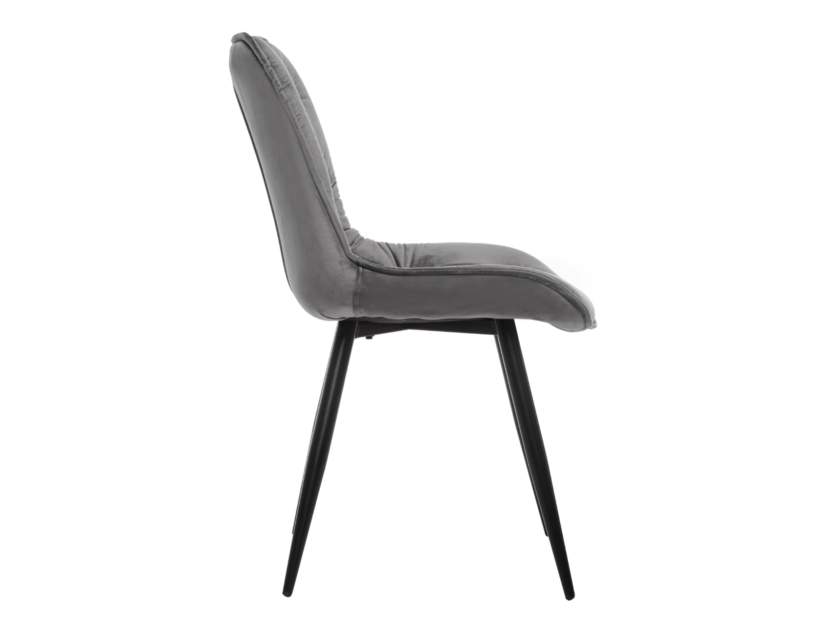Стілець M-48 сірий велюр + чорний 2