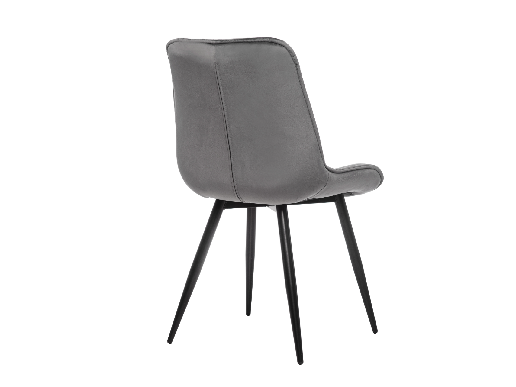 Стілець M-48 сірий велюр + чорний 3