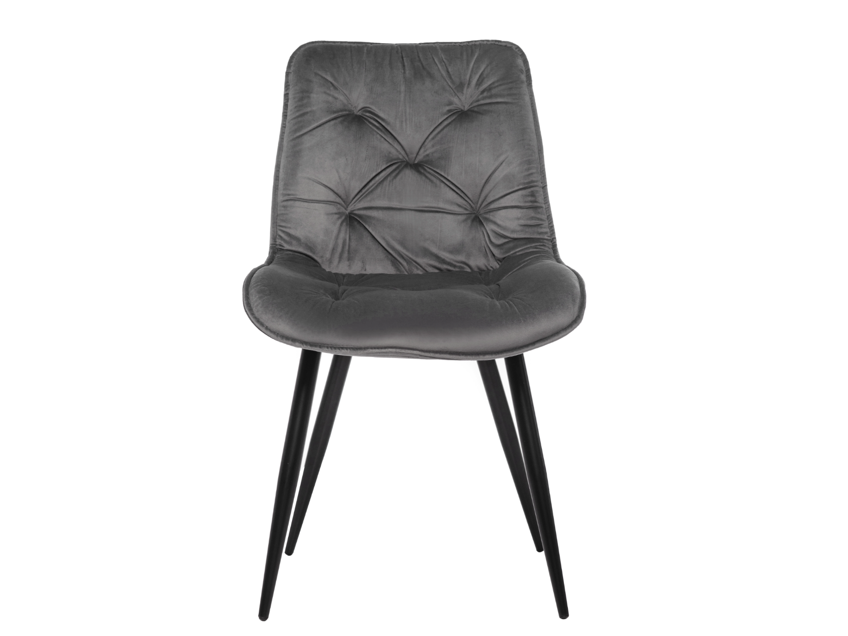 Стілець M-48 сірий велюр + чорний 5