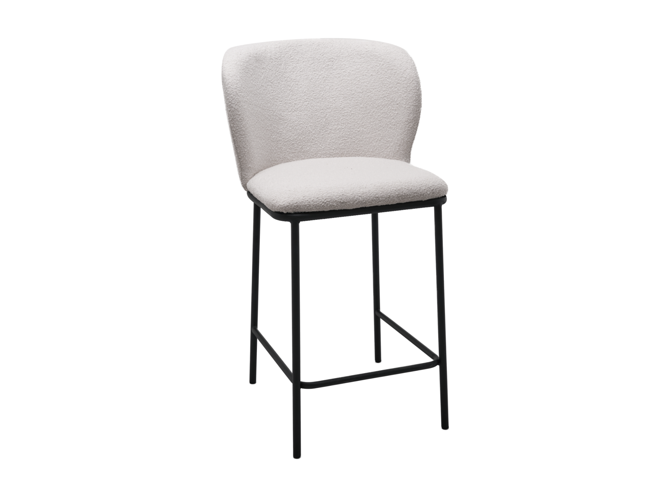 Напівбарний стілець B-300 айворі + чорний