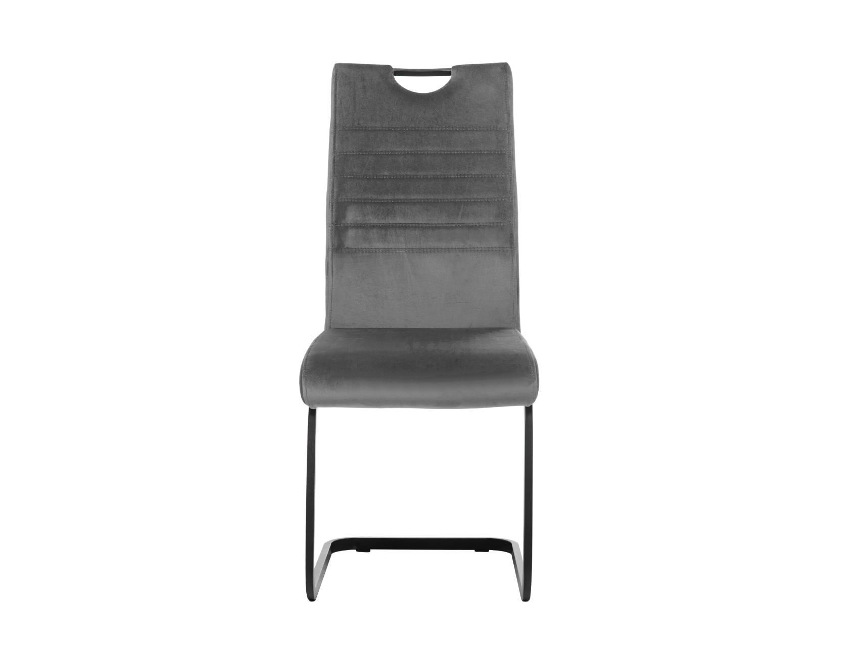 Стілець S-121 сірий велюр + чорний 5