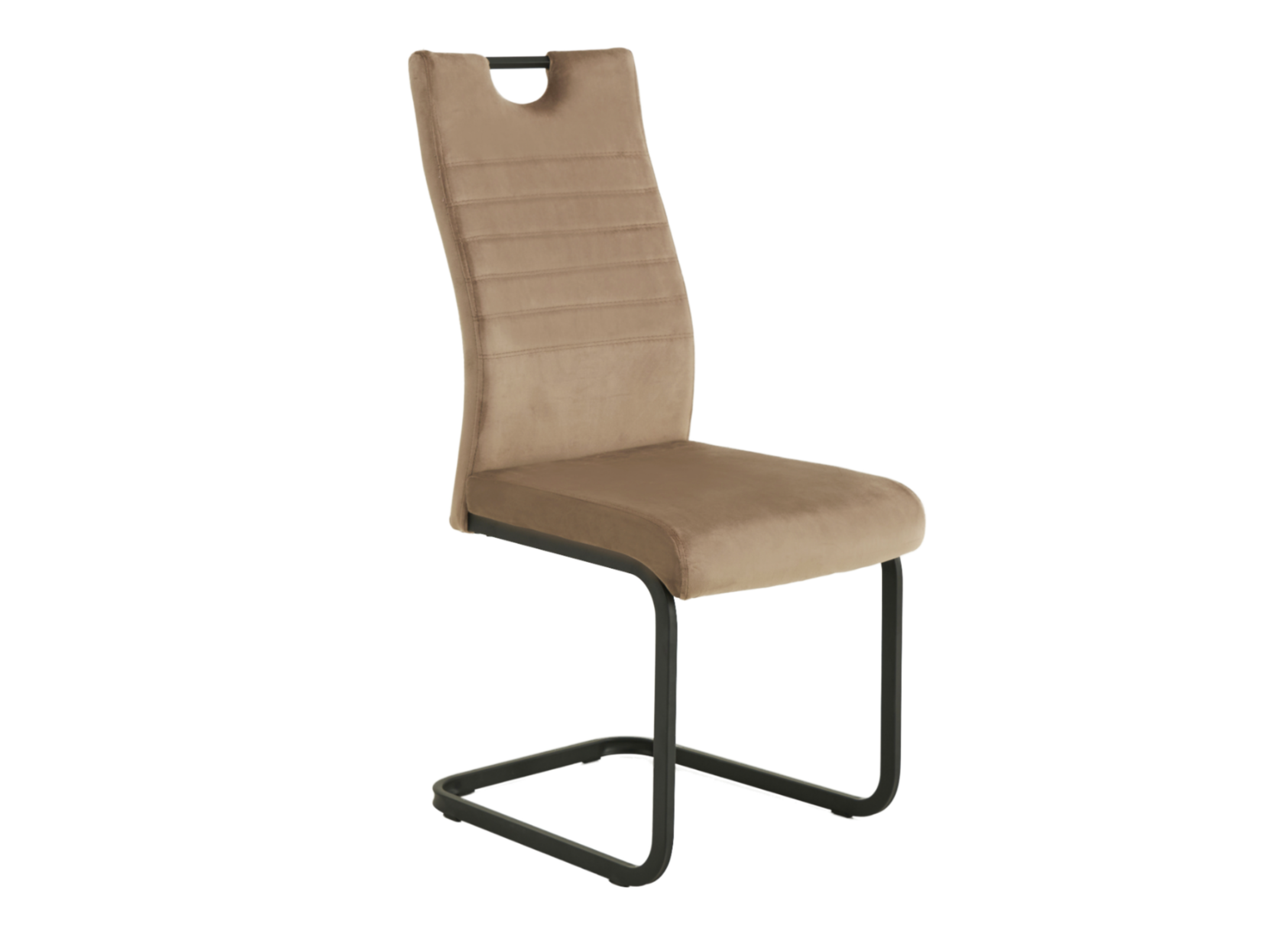 Стілець S-121 капучино велюр + чорний