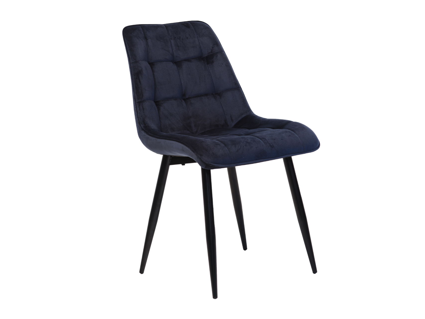 Стілець N-46 чорнильно-синій велюр + чорний