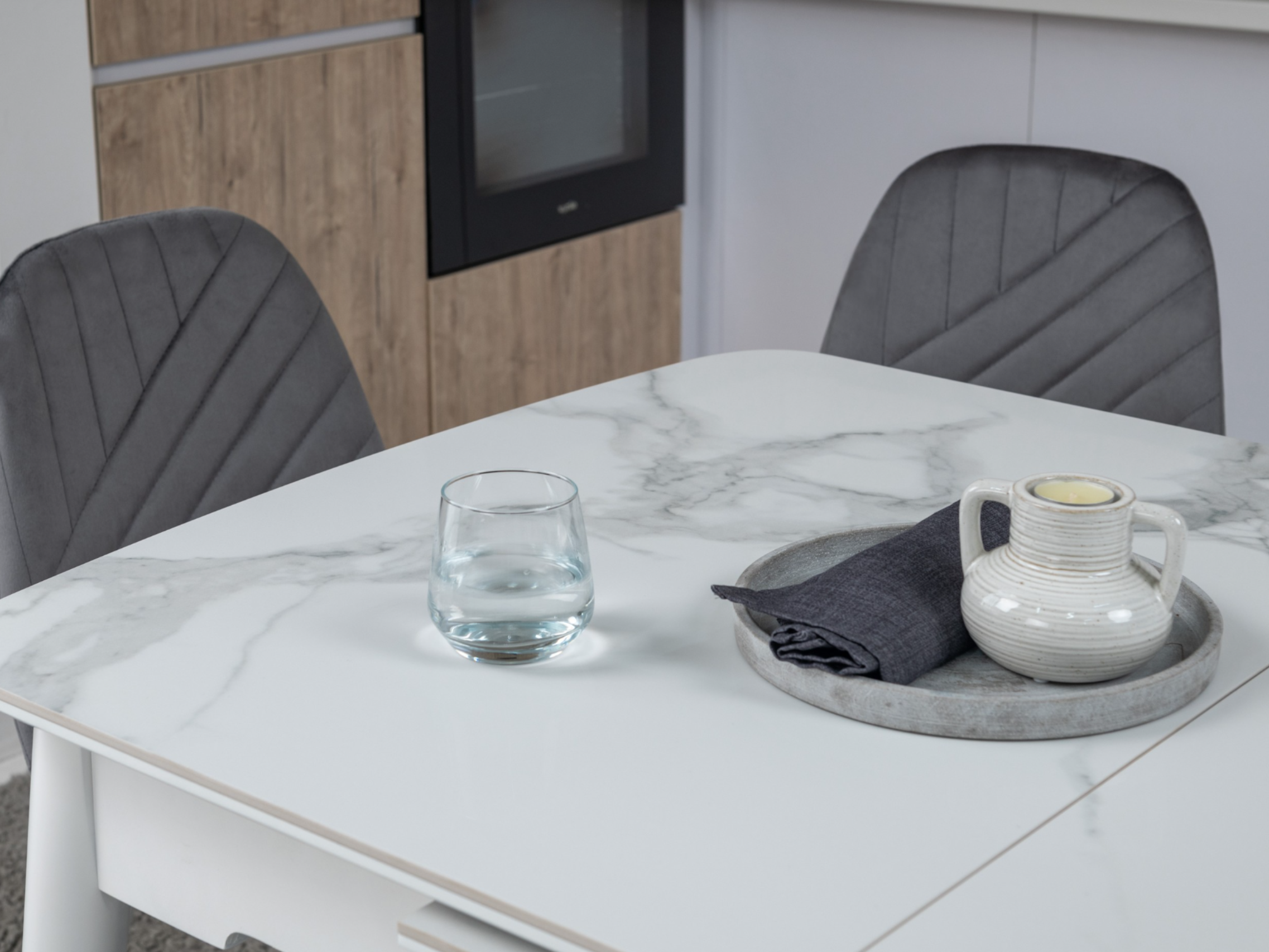 Керамічний стіл  TM-76 вайт клауд + білий 5