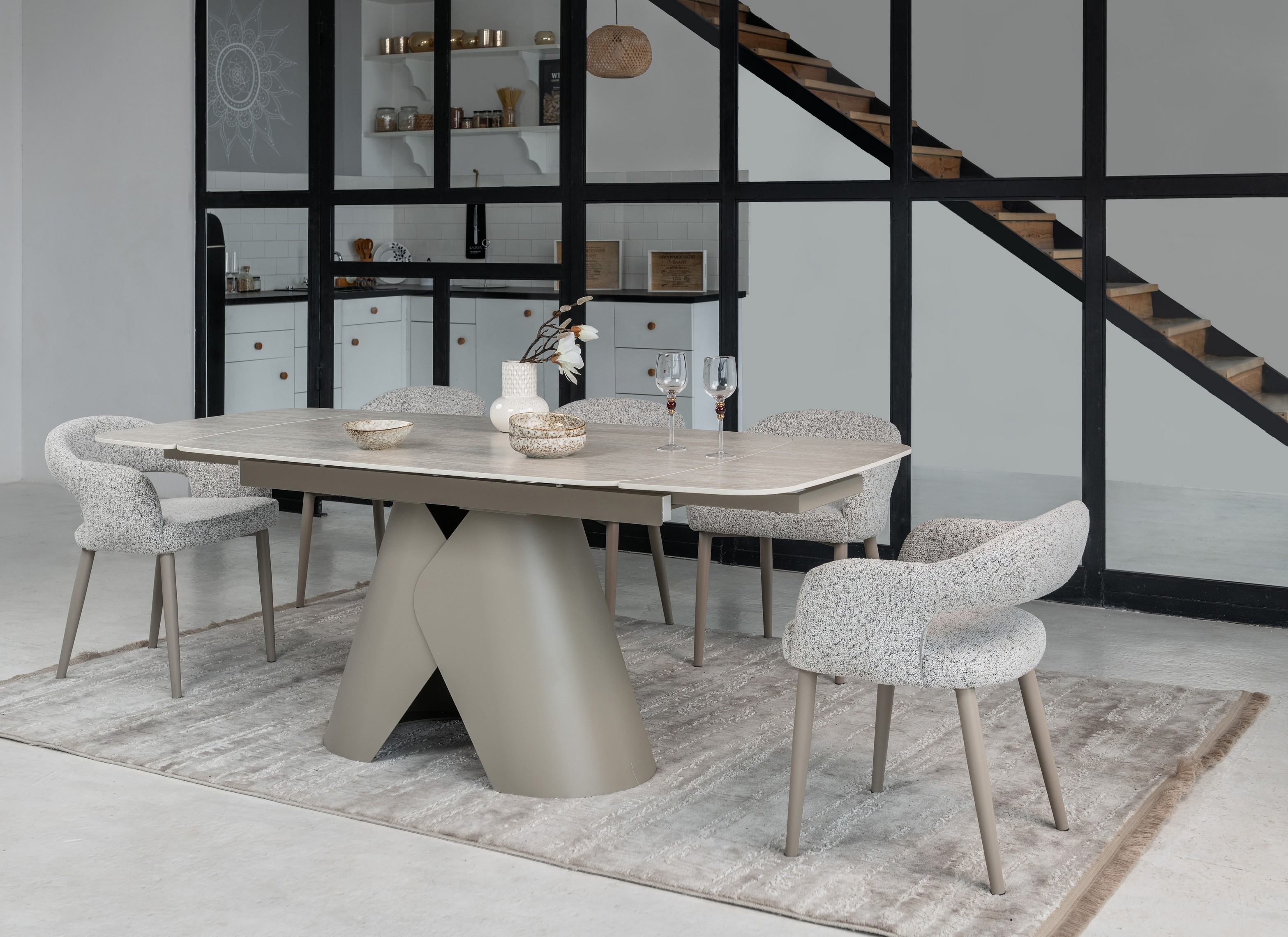 Керамічний стіл Паріс TML-997-1 крема марфіль + бежевий 10