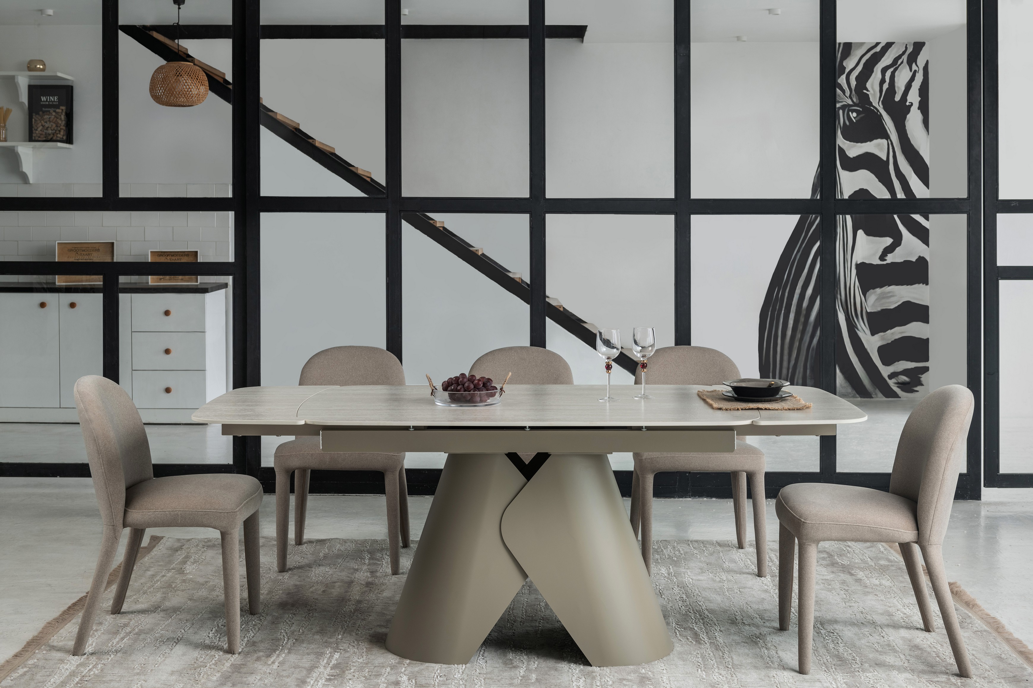 Керамічний стіл Паріс TML-997-1 крема марфіль + бежевий 5