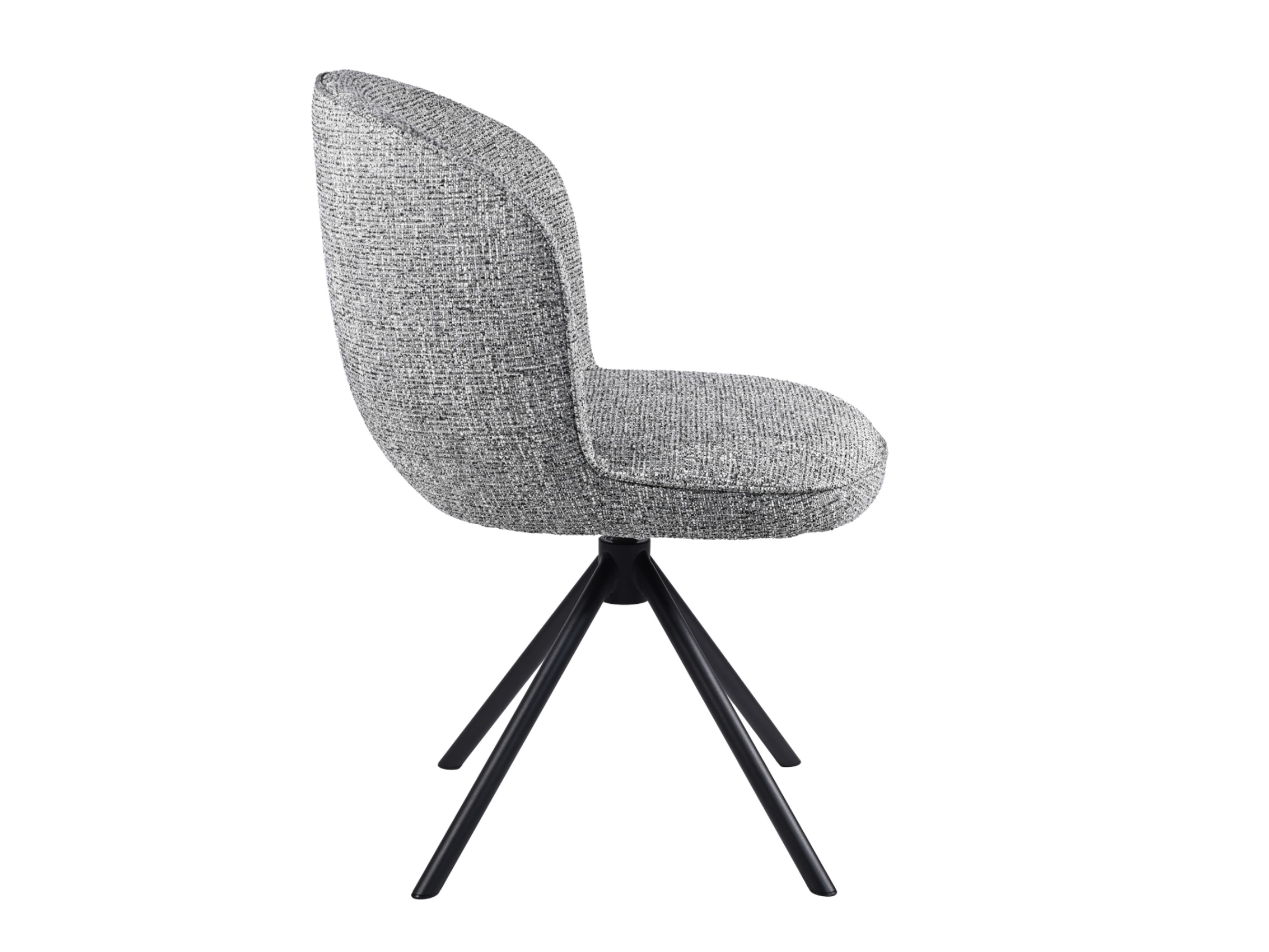 Стілець поворотний R-160 графітовий твід + чорний 2