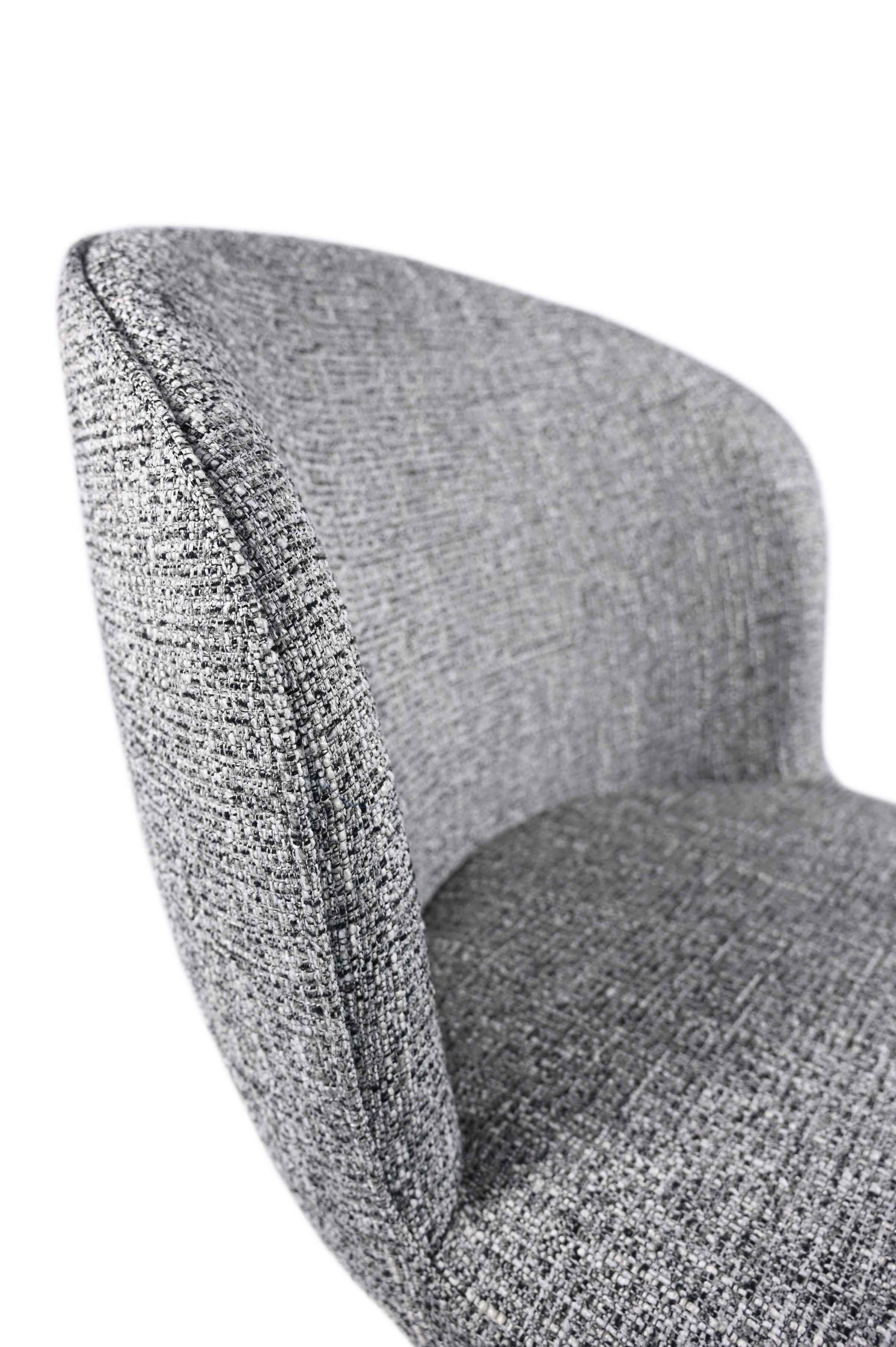 Стілець поворотний R-160 графітовий твід + чорний 9