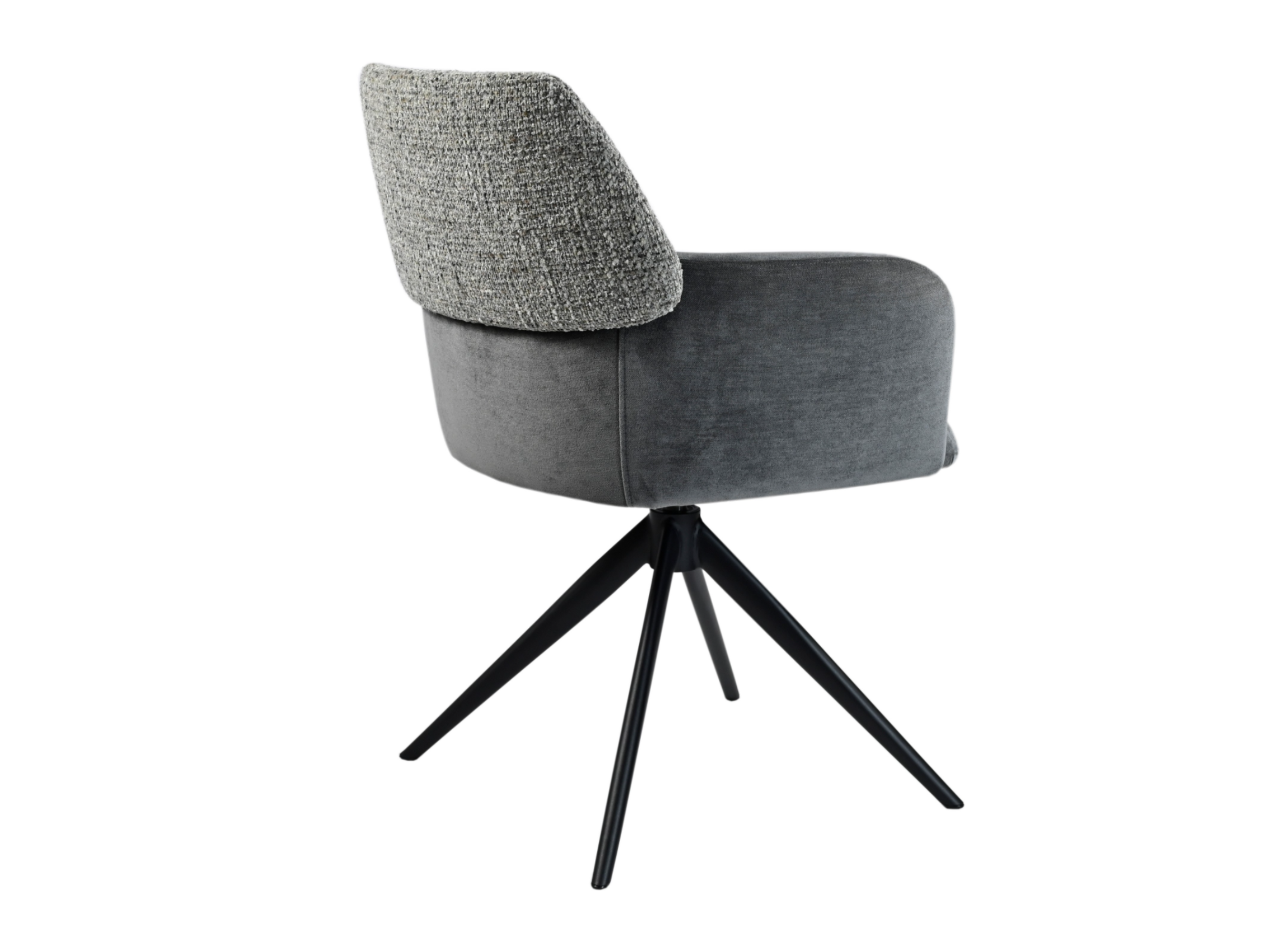 Стілець поворотний R-165 попільний + чорний 3