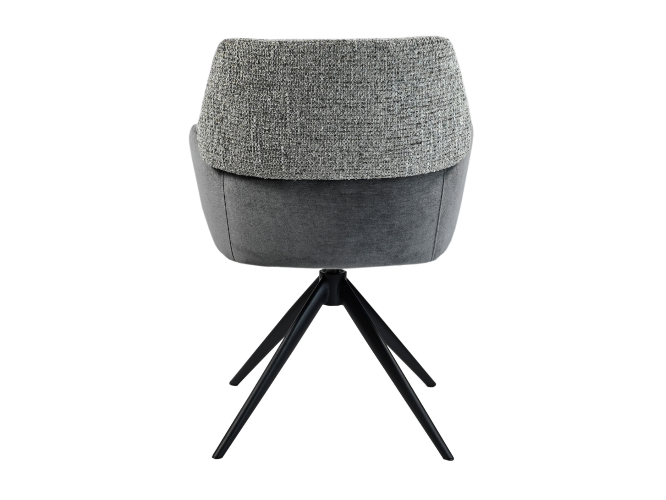 Стілець поворотний R-165 попільний + чорний 4