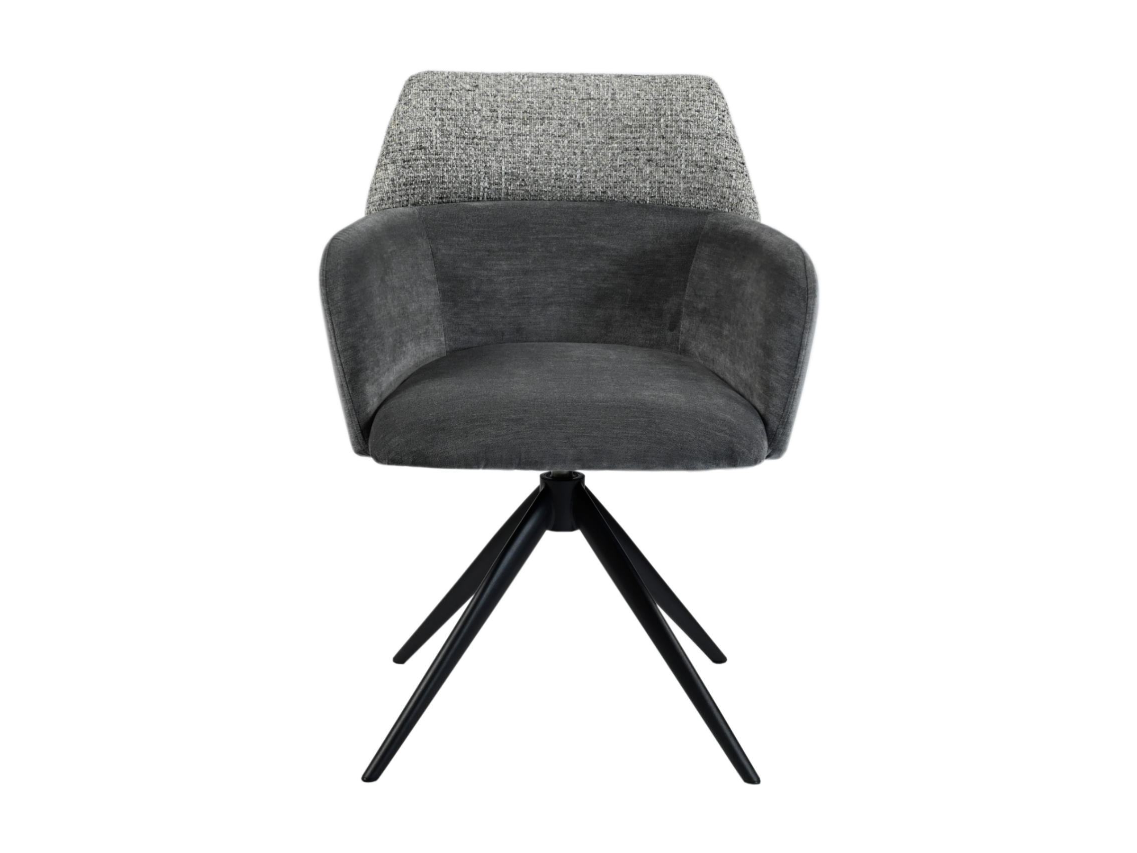 Стілець поворотний R-165 попільний + чорний 5