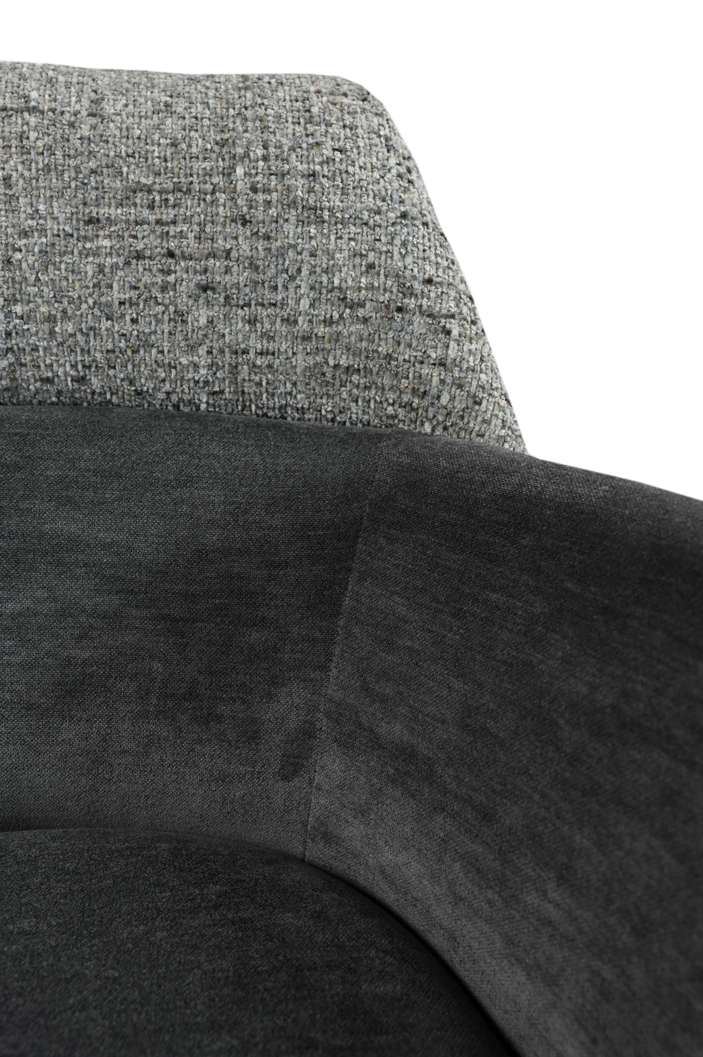 Стілець поворотний R-165 попільний + чорний 7