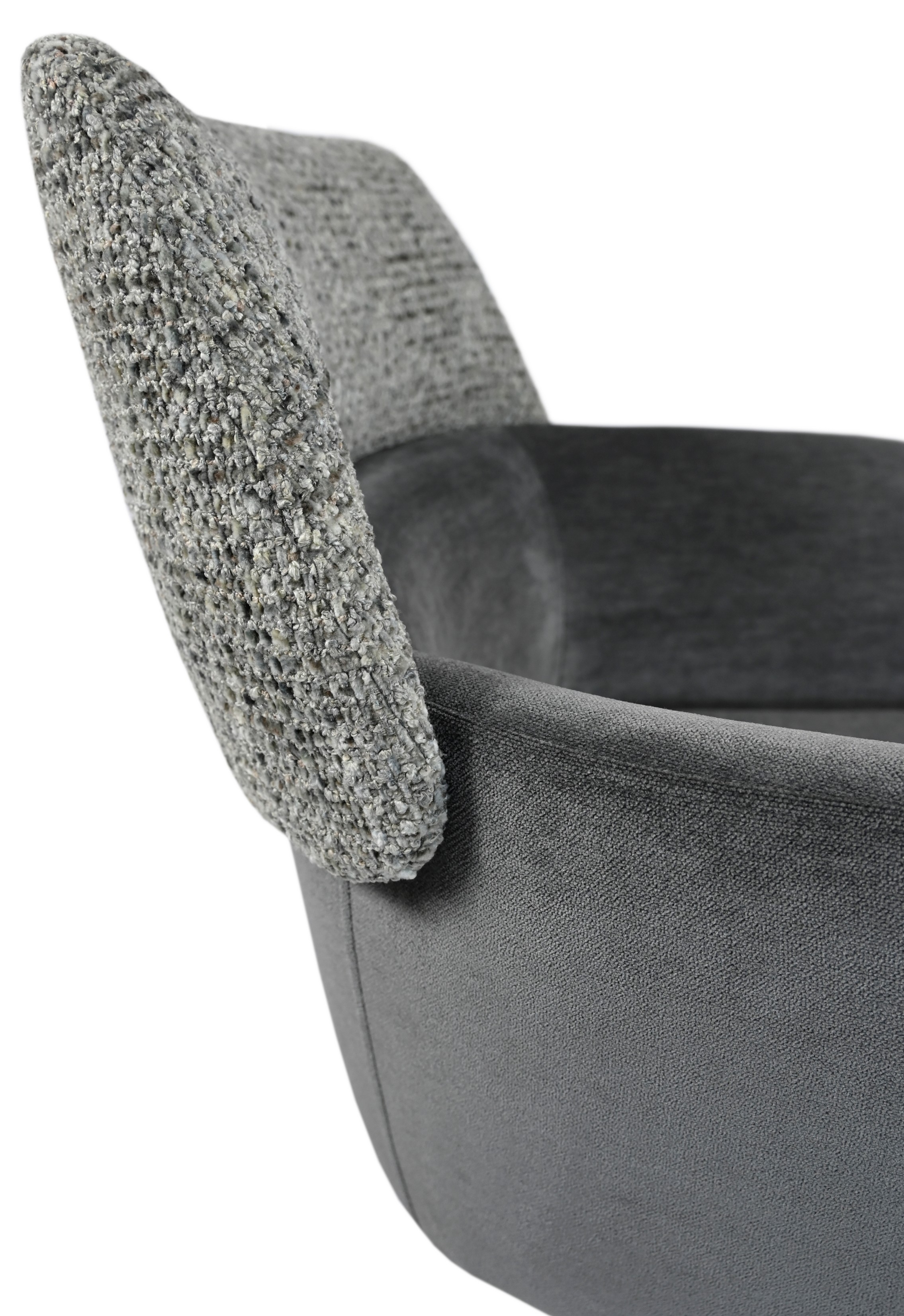 Стілець поворотний R-165 попільний + чорний 9