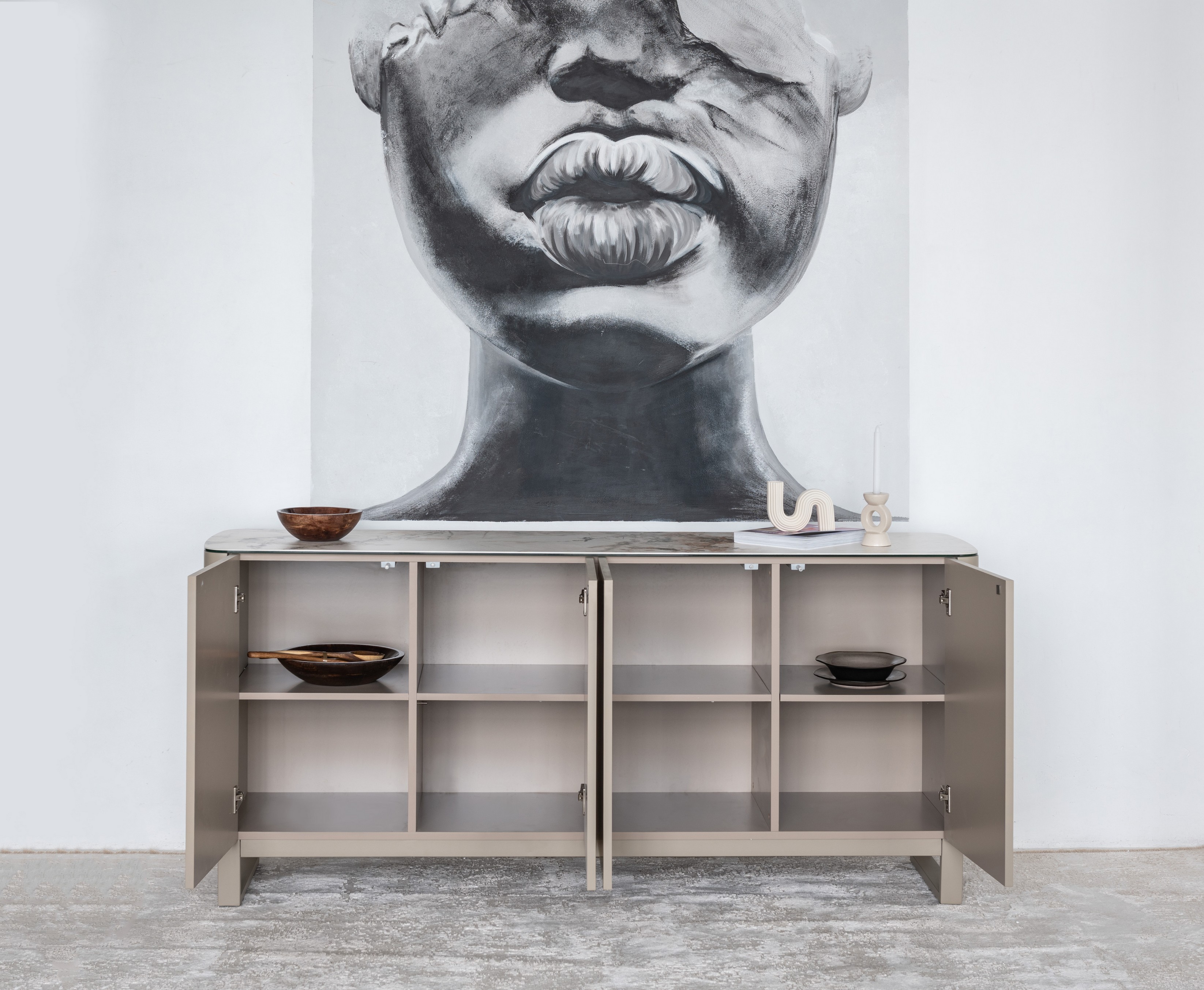 Буфет "Крістіано" аврора голд + бежевий 4