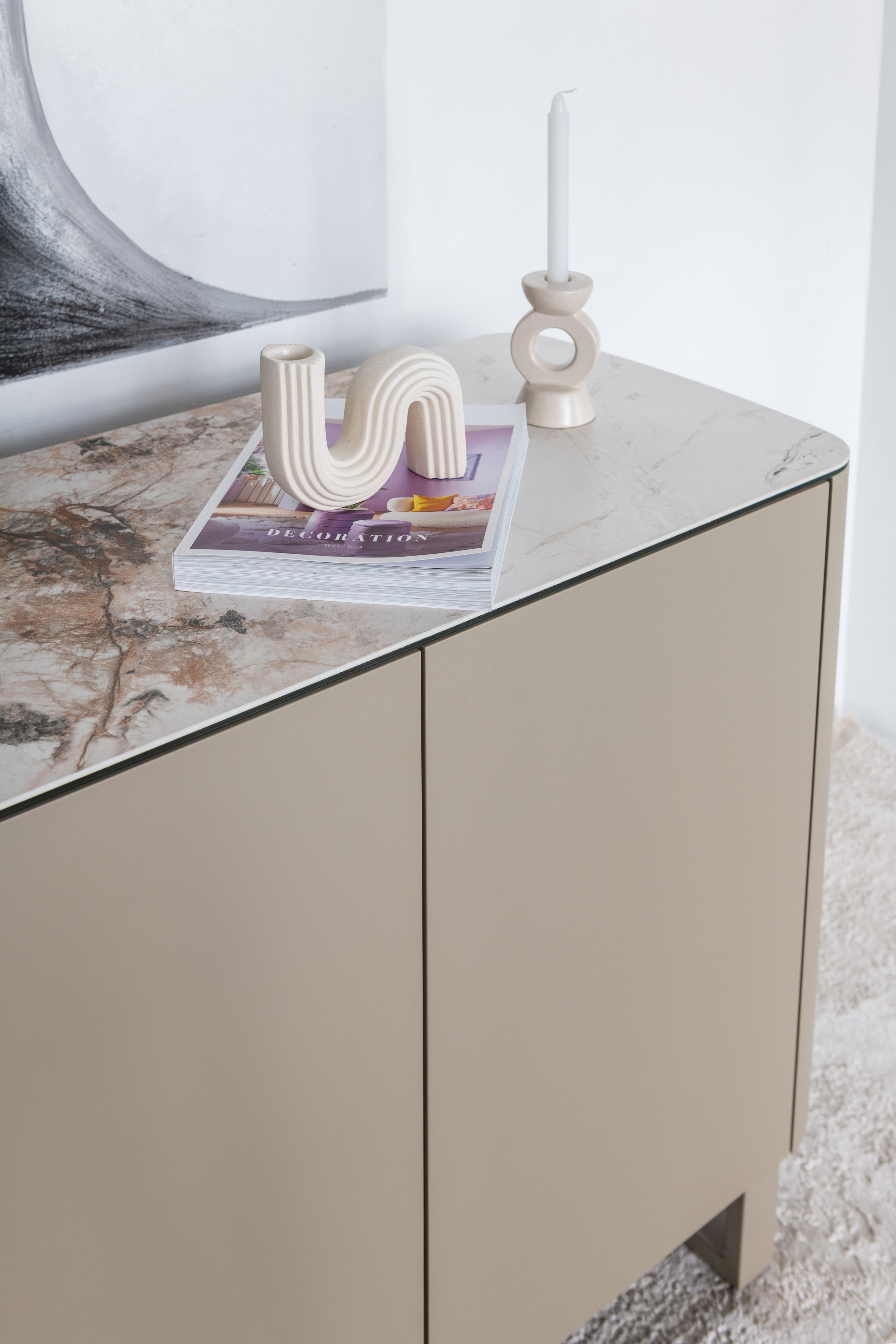 Буфет "Крістіано" аврора голд + бежевий 7